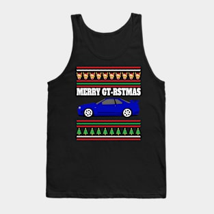 Nissan Skyline GT-R R34 Merry Gt-rstmas Tank Top